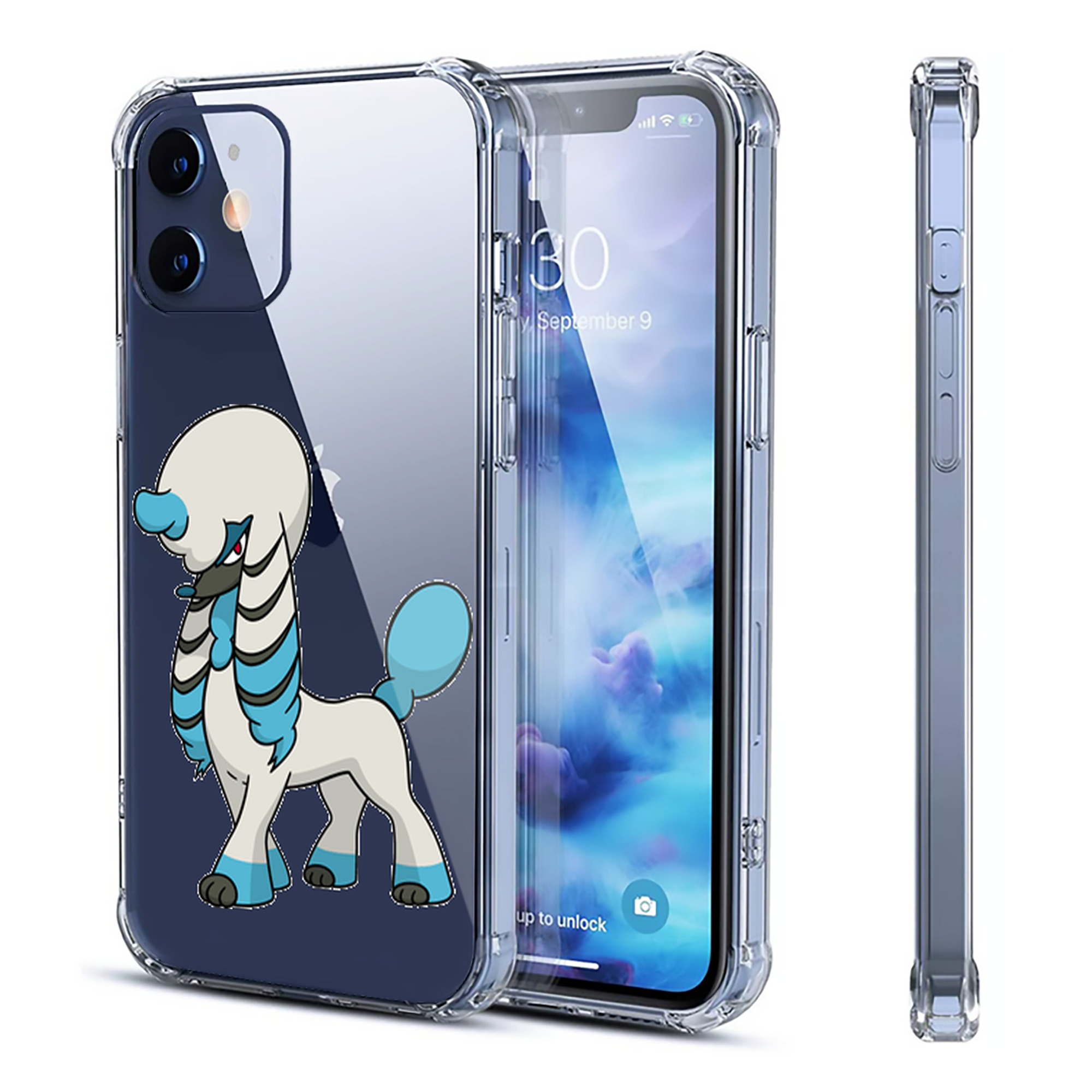 （画像用） ポケットモンスター Pokémon 【iPhone 12シリーズ対応】透明スマホケース（クリアソフトケース）